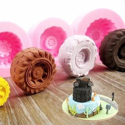 Creative Fashion Shape Tires Wheel Chocolate Cake Molds Food Grade Silicone Mold Fondant Cake Decorating Tools Accessories