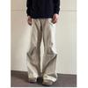 American overalls men's high street washed casual versatile trousers loose straight micro-pull trousers
