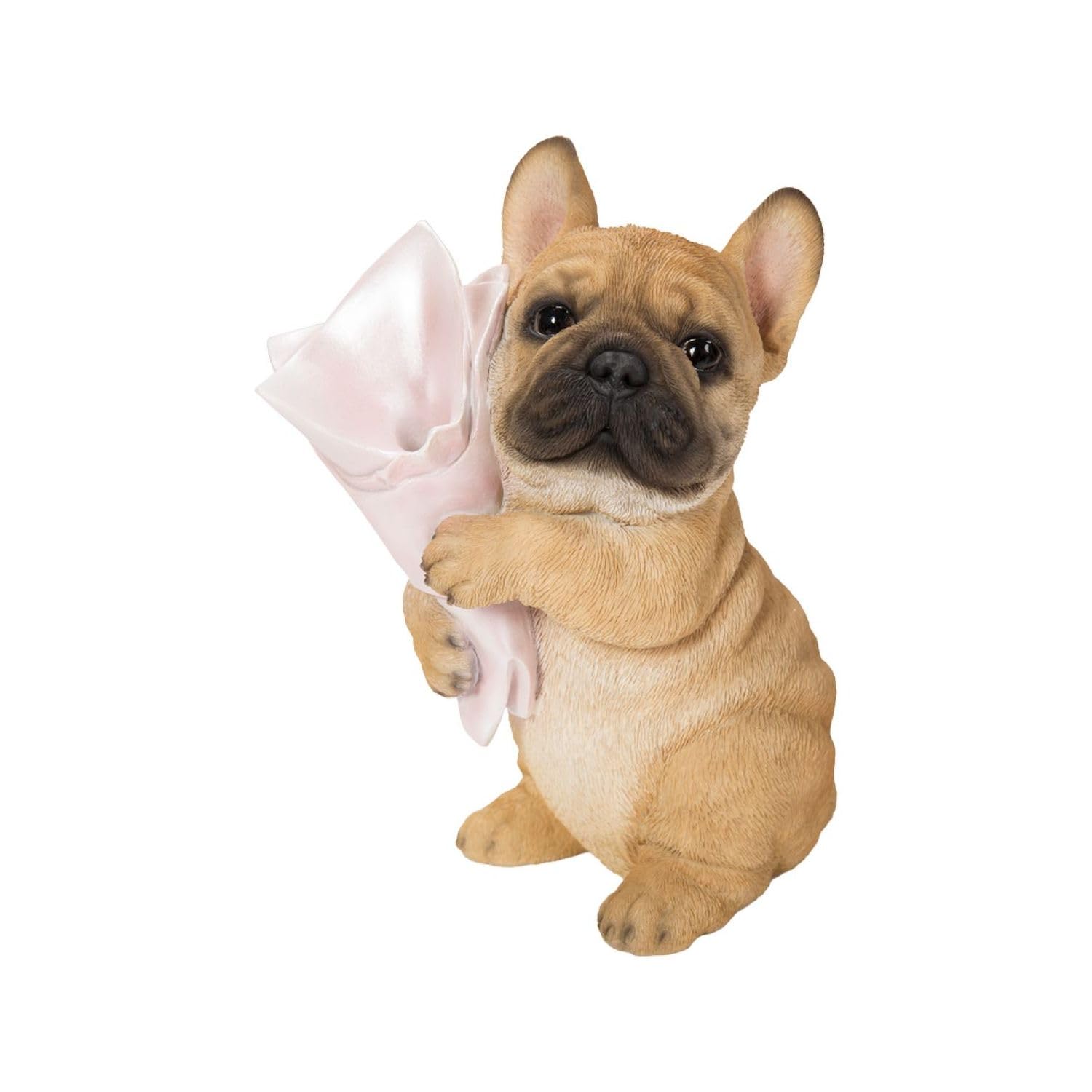 

Ubia French Bulldog Holding a Bouquet in a Vase, 14.5 x 10 x 19 cm, Figurine, Animal, Garden Decor, Dog, H21241