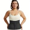 Breathable Mesh Waist Traine Slimming Body Shaper Belt with Triple-Row Hooks, Elastic Fitness & Postpartum Support, Seamless Design
