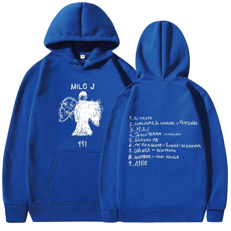 Milo J Hoodies 111 Album Merch Hooded Sweatshirts Women Unisex Fashion Hip Hop Vintage Long Sleeve Pullovers Fans Gift Streetwear