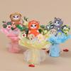 Kawaii Mofusand Shark Cat Plush Toys Keychain Creative Handmade Bouquets Stuffed Doll Christmas Vanlentine Birthday Gifts