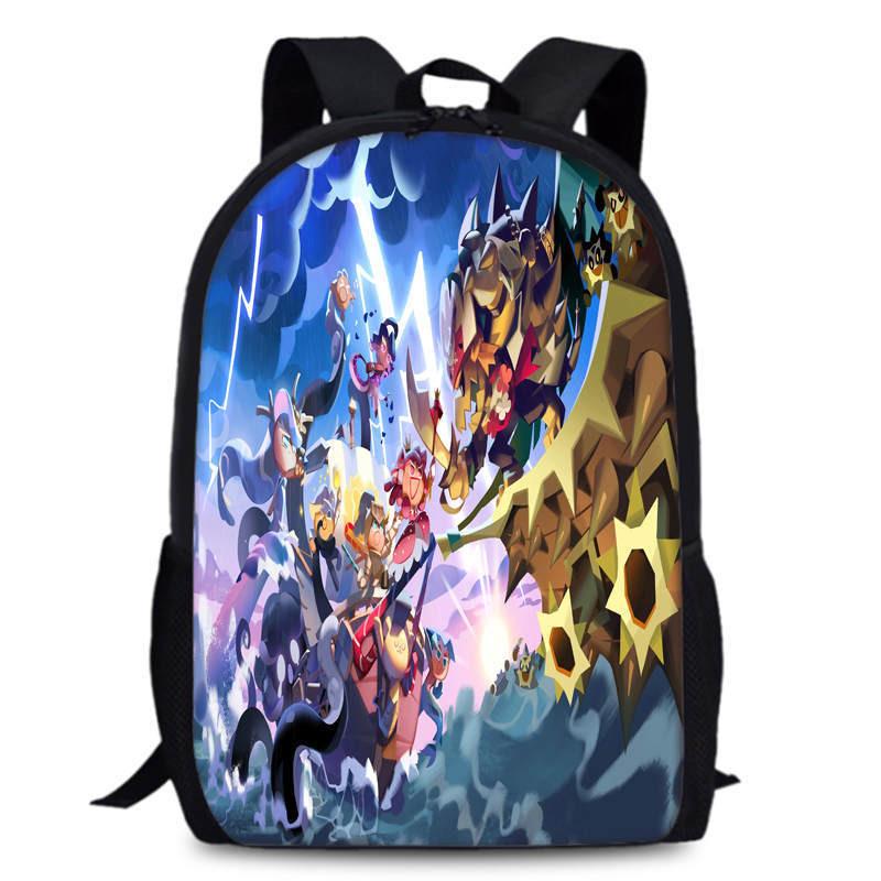 Cookie Kingdom Run School Backpack Oxford Fabric Curved Straps For Kids Unisex