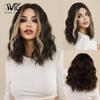 Women's 40cm Beige Highlighted Long Hair Long Curly Hair Full Headwear Natural Realistic Hair Wig