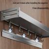 Gunmetal Grey No-Drill Wall-Mounted Kitchen Shelf & Spice Rack