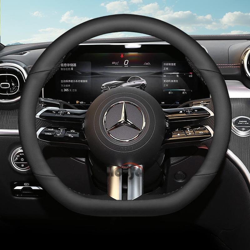Skórzana Pokrowiec na Kierownicę Samochodową do Mercedes Benz C220 GLC W447 W124 W203 W204 W205 W218 W245 W166 W212 W210 W221 Akcesoria mo00