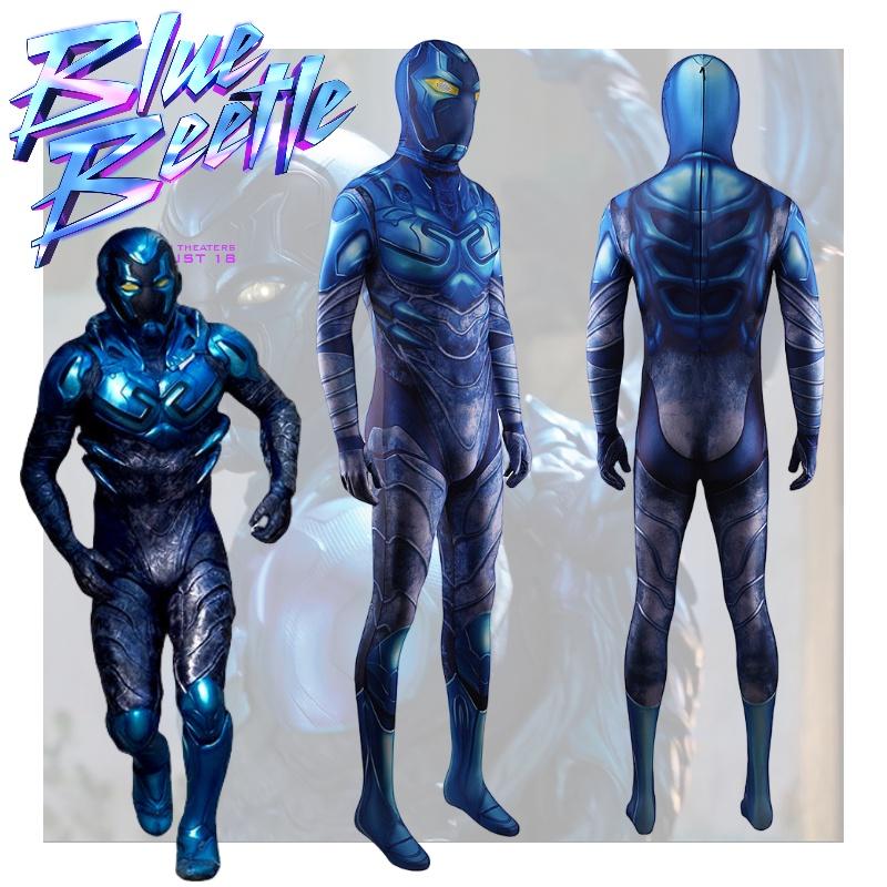 Beetle Cosplay Blue Jumpsuit Adult Child Costume Anime Party Halloween Outfit
