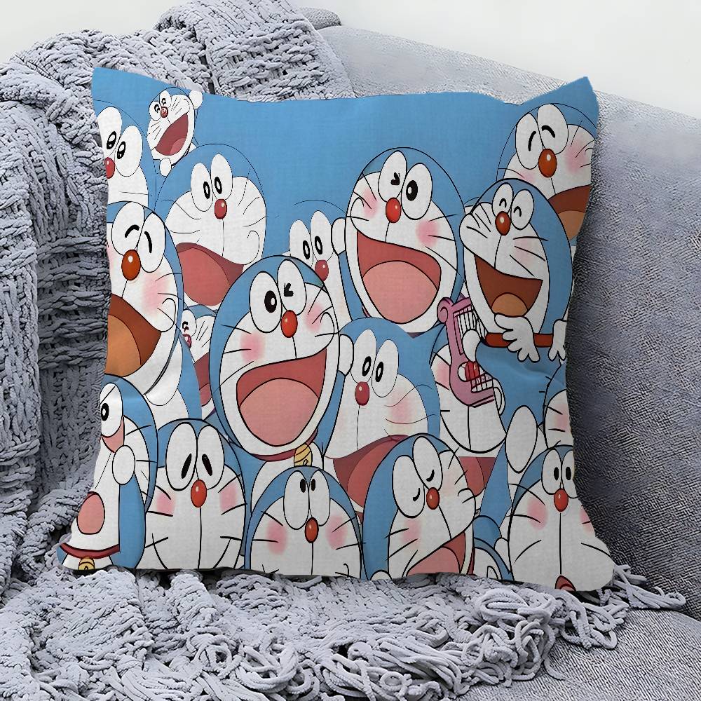 Funny DDoraemon Cartoon Personalized Pillow Cover Kids Bedroom Wild Party Decor Pillowcase kid Birthday shower Gift