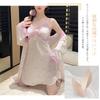 Pajamas Specialty Store Pajamas Polyester Short Sleeve Dress Gown Silk Cute Plain Elegant Soft Room Wear Loungewear Nightgown Camisole Nightgown