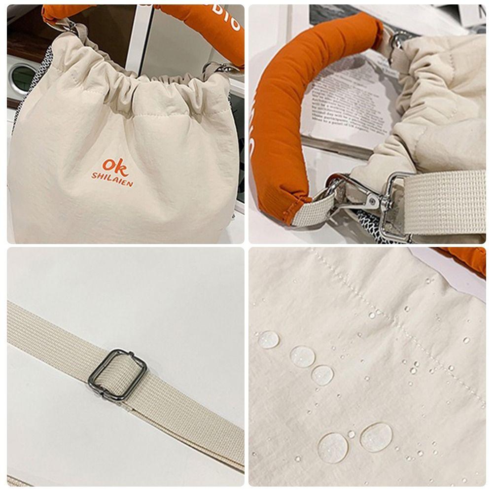 French Styl Soft Cloth Shoulder Bag With Handle Drawstring Crossbody Bag Underarm Pouch Handbag Casual Outing