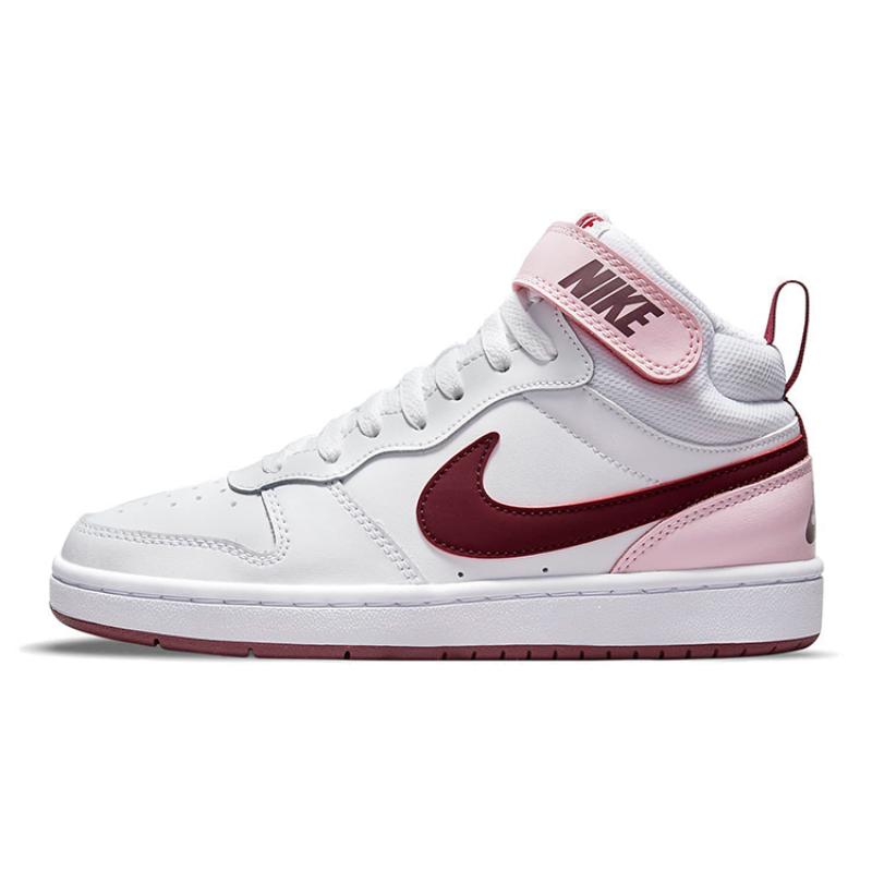 Nike Court Borough Mid 2 White Pink Foam GS Sneakers CD7782-104 39