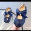 Bowknot Girls Leather Shoes Single Shoes 2025 Spring/Autumn New Fashion Princess Shoes Dance Shoe Girl Mary Jane Shoes Kid Shoes