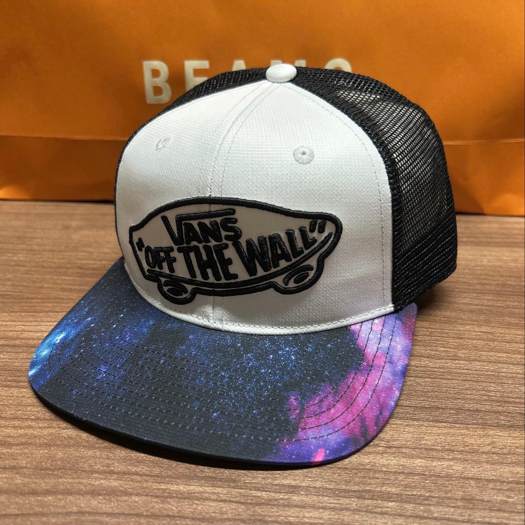 Used VANS space pattern mesh cap free size new unused