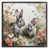 Full Embroidery Cotton 11CT Print Cute Rabbit In Field Cross Stitch Artwork