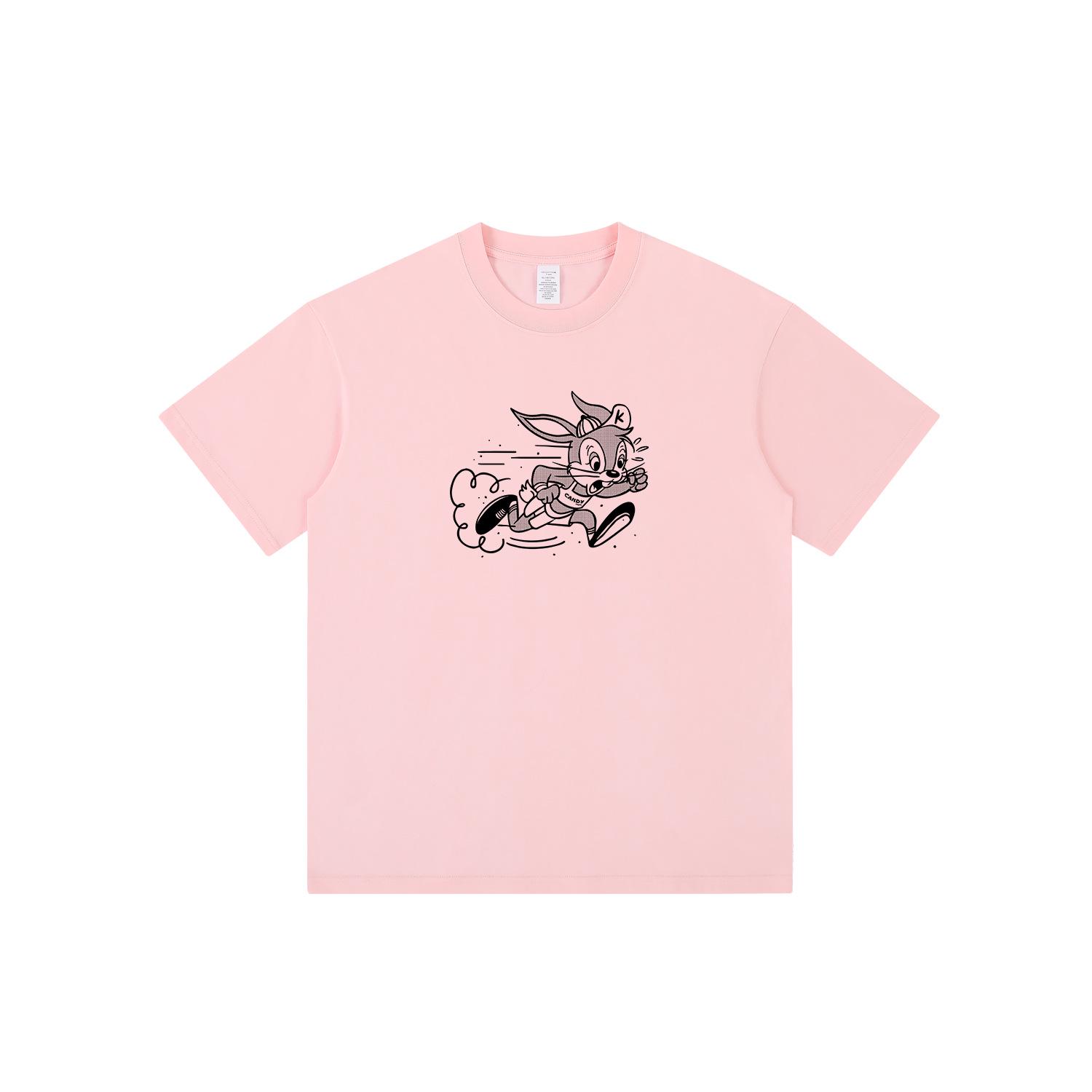 

Беги быстро, маленький кролик, ретро мультяшная унисекс хлопковая футболка M