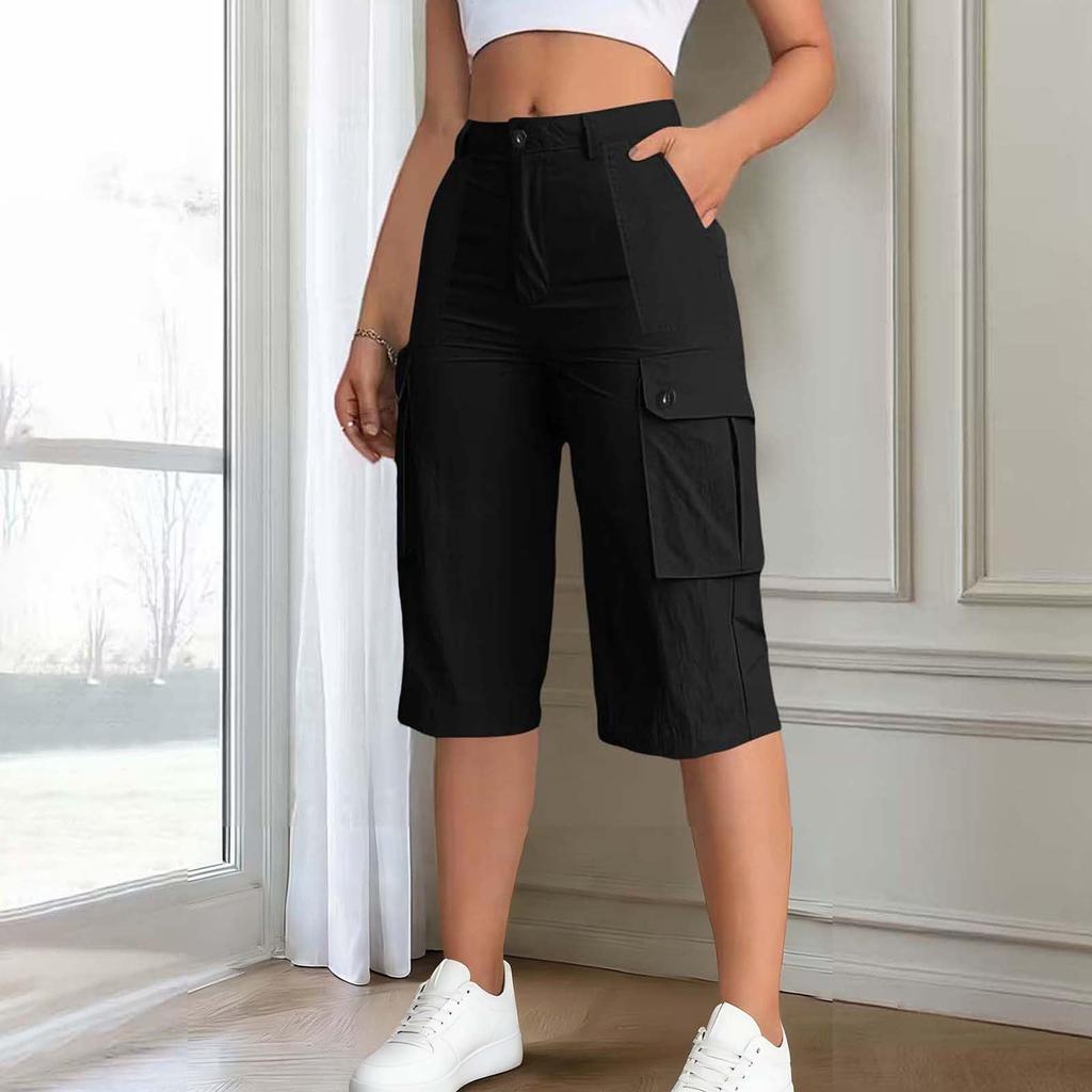Women's Casual Fashion Knee-Length Cropped Pants