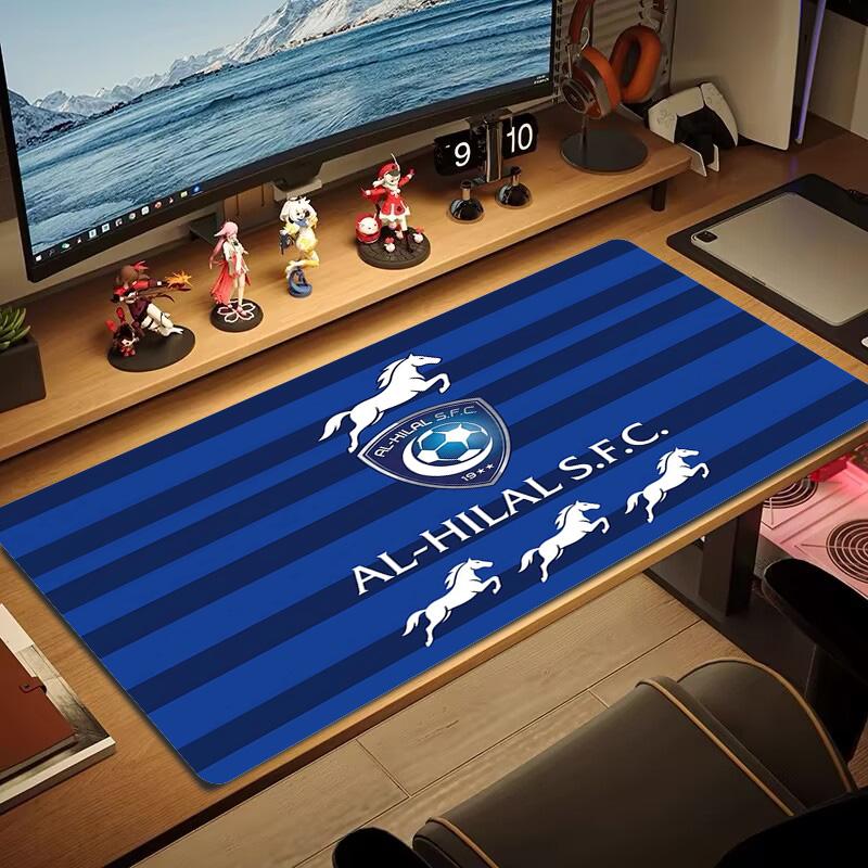 Al-Hilal SFC Color Mouse Pad Large Gaming Table Cushion Non-slip Laptop Tablet Big Mousepad XXL Mat Mini PC Playmat With Lock Edge
