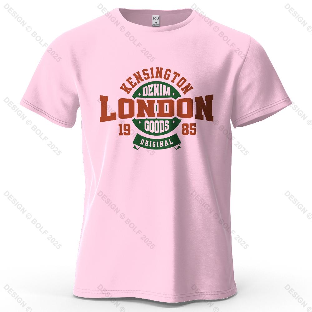London 1985 Printed Men's T-Shirt 100% Cotton Oversized Vintage Classic Graphic Tees for Women Tops Tees Casual Streetwear