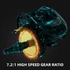 Portable Long Cast Baitcasting Reel 7.2:1 Gear Ratio Reel Freshwater Aluminum Spool 8 KG Drag Fishing Coil 7+1BB Aluminum Waterdrop Wheel Lure Reel