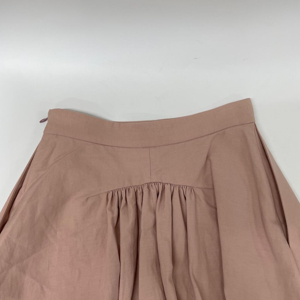 Ebure SLinen Cotton Twill Flare Skirt Long Skirt 36 pinkUsed