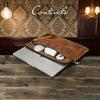 Retro Echt Leer Laptophoes CONTACTEN Macbook Pro 14,2 Inch Tablet Handtas Dagelijks Kantoor Zaken Cadeau Laptop Aktetas