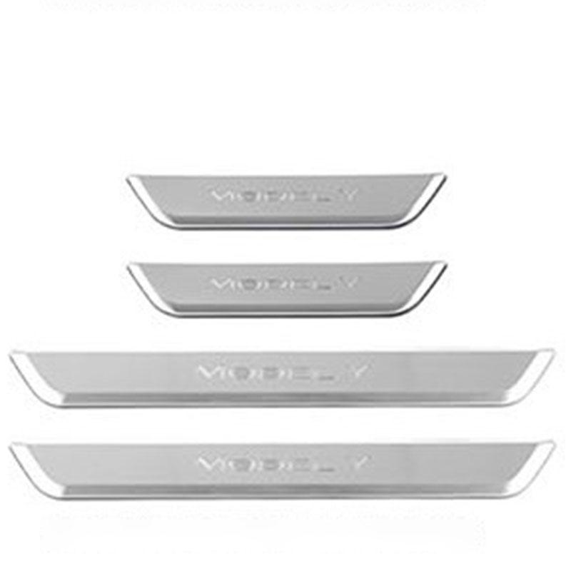 Wireless LED illuminated Pedal Car Door Sills Protector For Tesla Model 3 Y Door Edge Protectors MODEL 3 ACCESSORI Modification