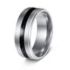 European and American New Two-step Carbon Fiber Men's Ring Popular Jewelry
