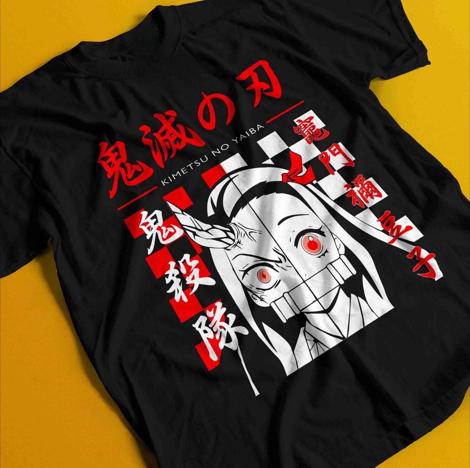 

Demon Slayer Shirt Nezuko Tshirt Tanjiro TShirt Muzan Doma Tee Inosuke Zenitsu Summer Unisexs and Womens Breathable Tshirt Top S