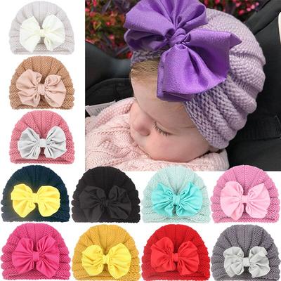 Prinzessin Baby Mädchen Hut Herbst Winter Gestrickte Neugeborenen Hüte Elastische Säuglings Motorhaube Baby Beanie Kleinkind Kinder Kappe Zubehör 1PC