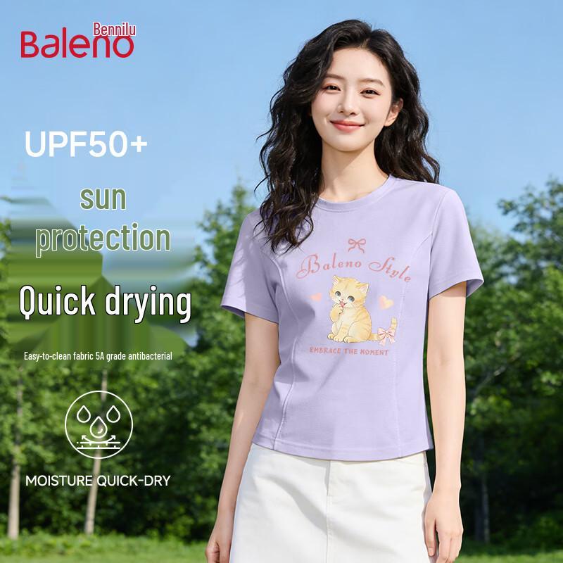 Baleno Women s Quick-Dry Kitten Graphic Short Sleeve T-Shirt 2XL