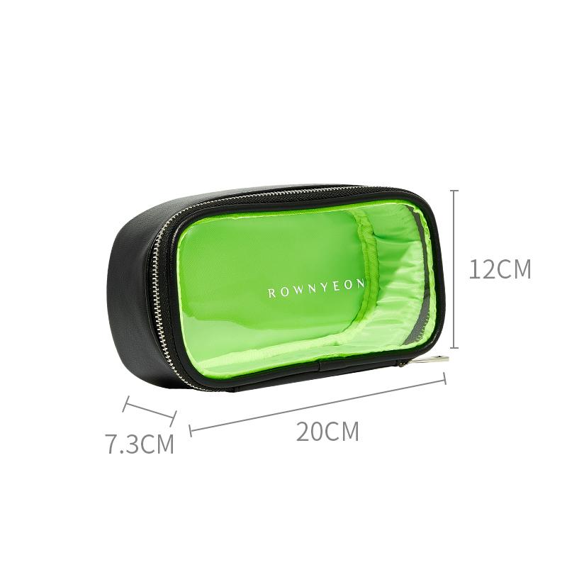 Rownyeon Portable Cosmetic Transparent Bag Clear Makeup Case Toiletry Bag Travel Makeup Train Case