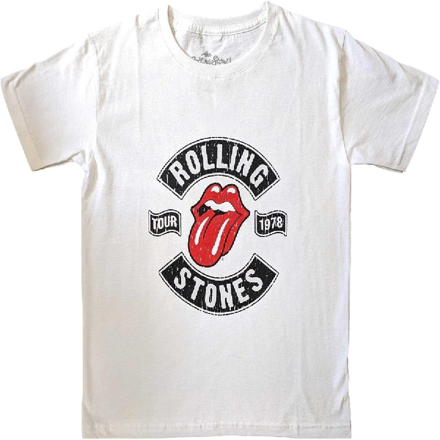 The Rolling Stones Childrens_Kids US Tour 1978 Cotton T-Shirt (13-14 Years) (White) S