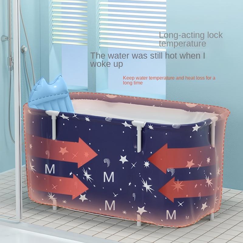 Portable Folding Bathtub For Adult Children Swimming Pool Large Bath Bucket Insulation Bathing Bath Tub Home Bathroom Supplies