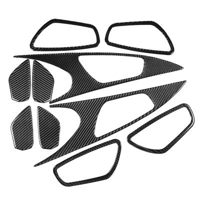 Carbon Fiber Interior Door Handle Bowl Panel Trim Kit Fits for Honda Civic 10th FC FK 16 19