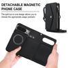 For Google Pixel 9 Pro XL Wallet Case Magnetic Detachable PU Leather Phone Cover with 2 Straps