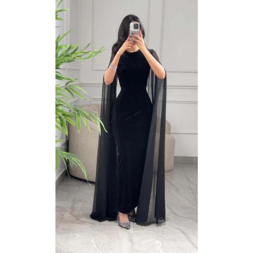 Robe de soirée Velours Bodycon Manches Cache-cœur Automne Hiver Nouvelle Collection Pour Femmes, Style Européen Américain Robe de Soirée Formelle de Fête Pour Crossborder
