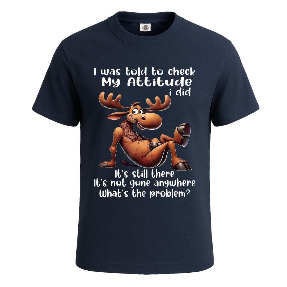 I was told to check my attitude graphic mens tshirt funny novelty gift tee top 2XL