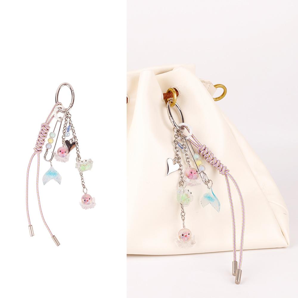 New starfish chain bag pendant fashionable ocean series ins fresh and sweet wind keychain pendant