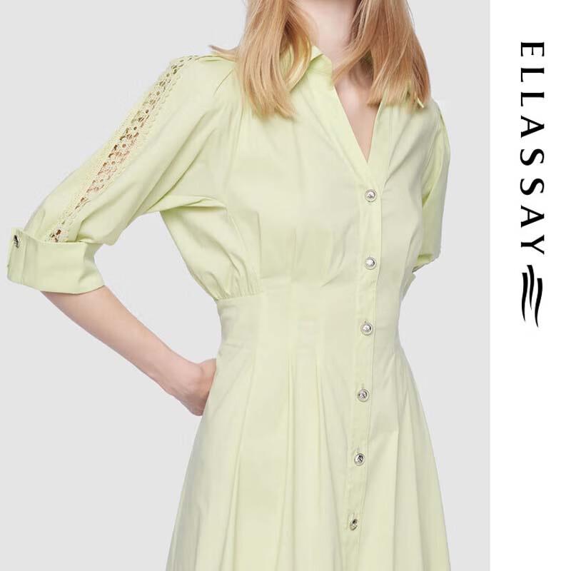 ELLASSAY Women's Versatile V-neck Shirt Dress