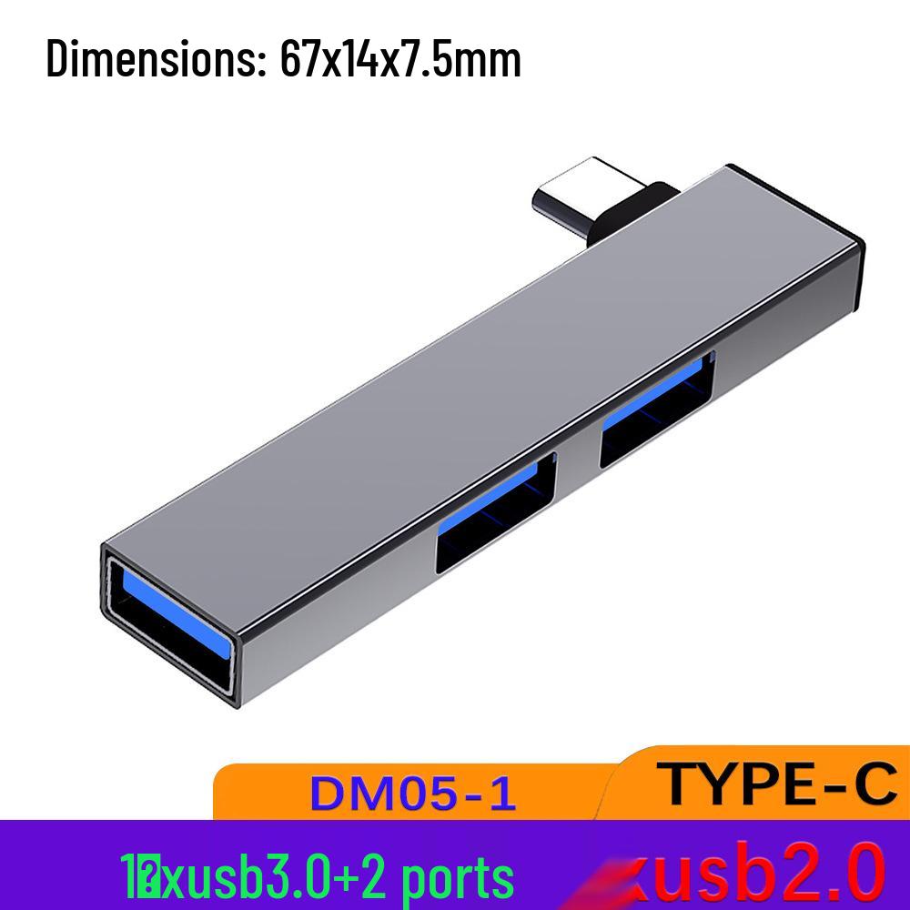 DM05 USB-C Docking Station with Side-Plug, USB 3.0 Hub, and SD/TF Card Reader