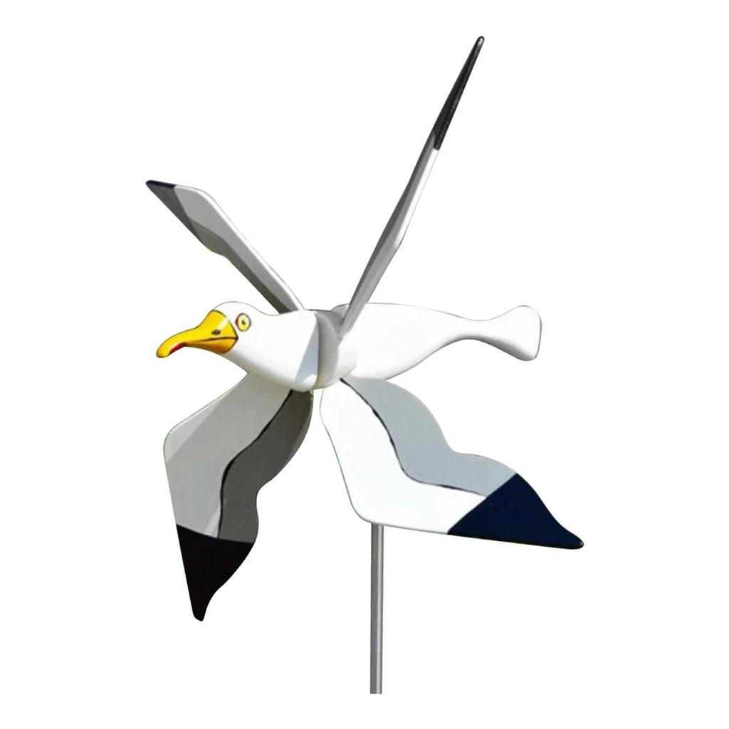 Seagull Garden Pinwheels Whirligigs Wind Spinner Kids Toys Windmill Decor Stakes, Durable