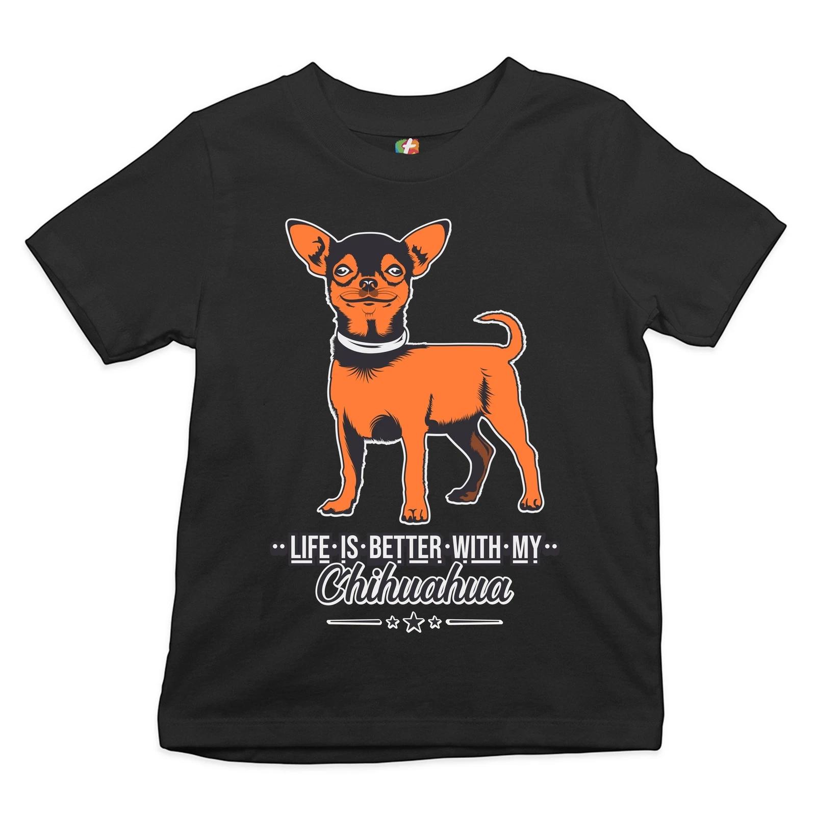 Life is Better With My Chihuahua Youth kids boys T-Shirt Toy Dog Lover Cute Pet Kids 110