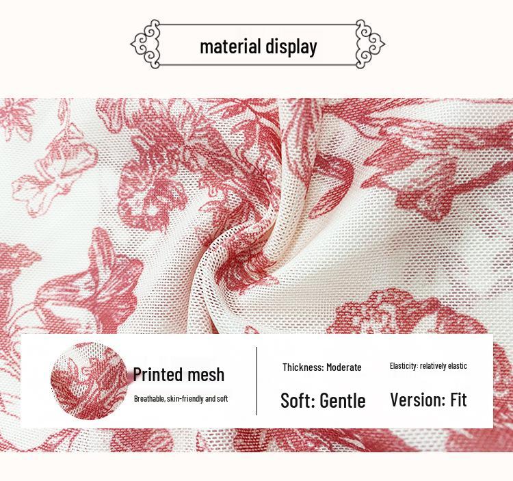 Haut en gaze pour danse ethnique féminine 2025 pour examens d'art - Costume fluide féerique