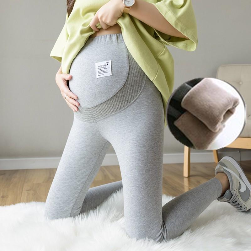 In-Stock Maternity Leggings: Soft, Warm Cotton, Plus Velvet, Elastic Fit for Spring, Autumn & Winter