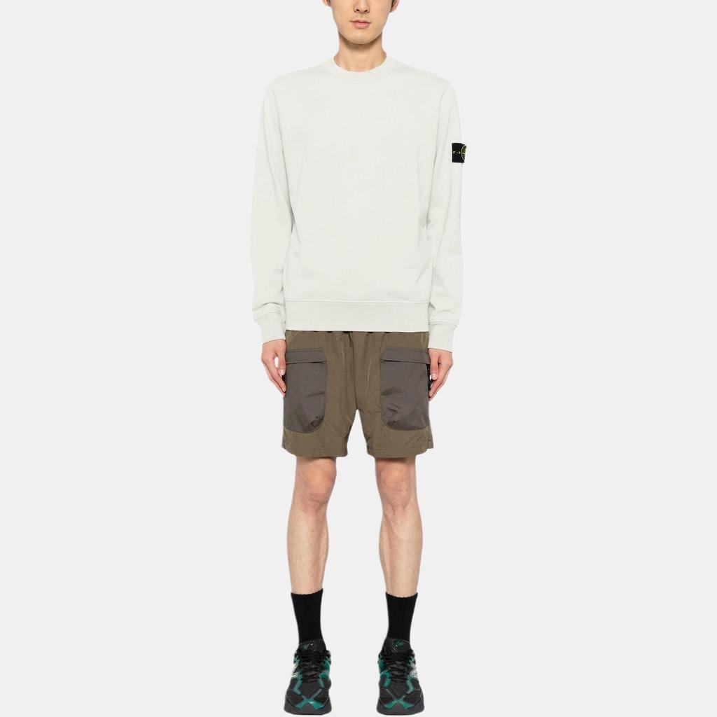 STONE ISLAND Solid Color Logo Long Sleeve Sweatshirt Men Tops K2S156100060S0051-V0093
