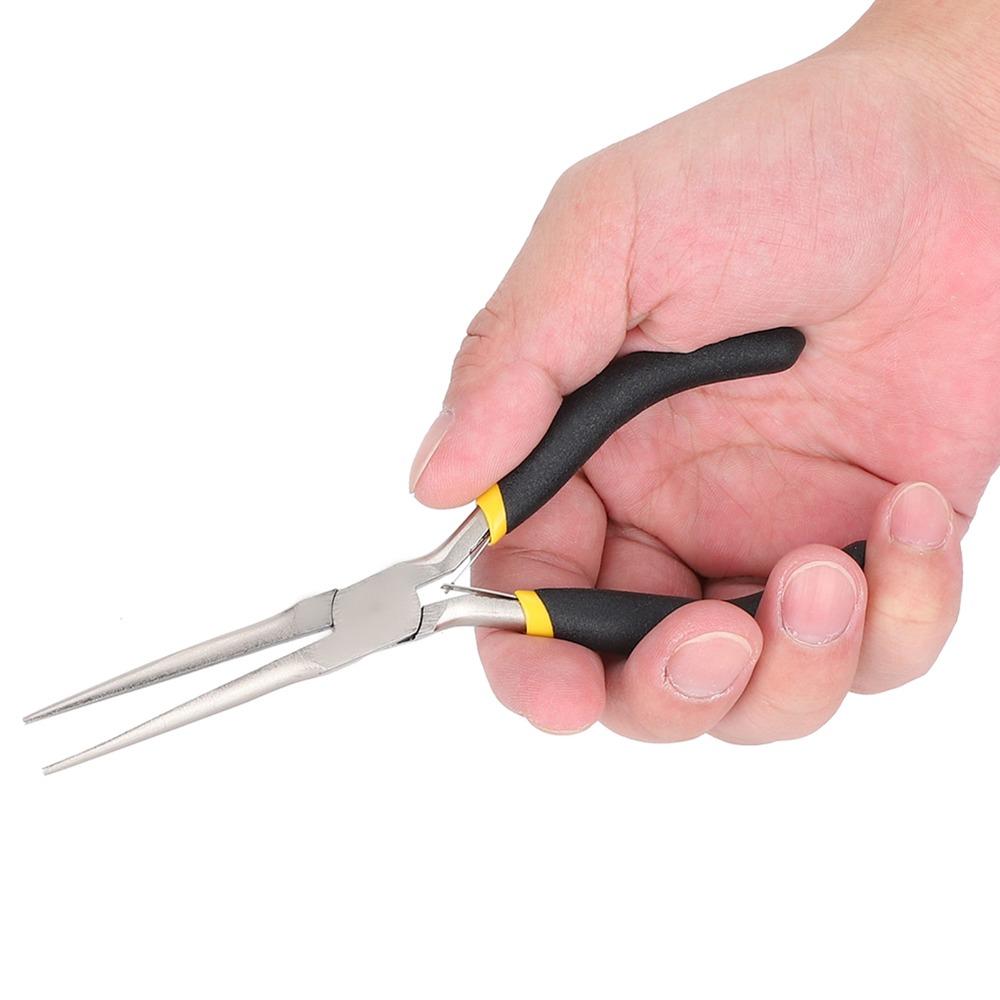 Carbon Steel Long Flat Nose Pliers Small Size Mini Pliers Needle Nose Pliers  Small Object Gripping