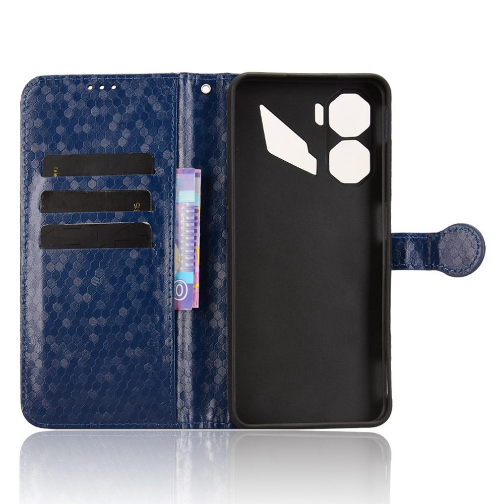 For ZTE Nubia Neo 3 5G Wallet Case Dot Pattern Imprint PU Leather Phone Cover with Wrist Strap