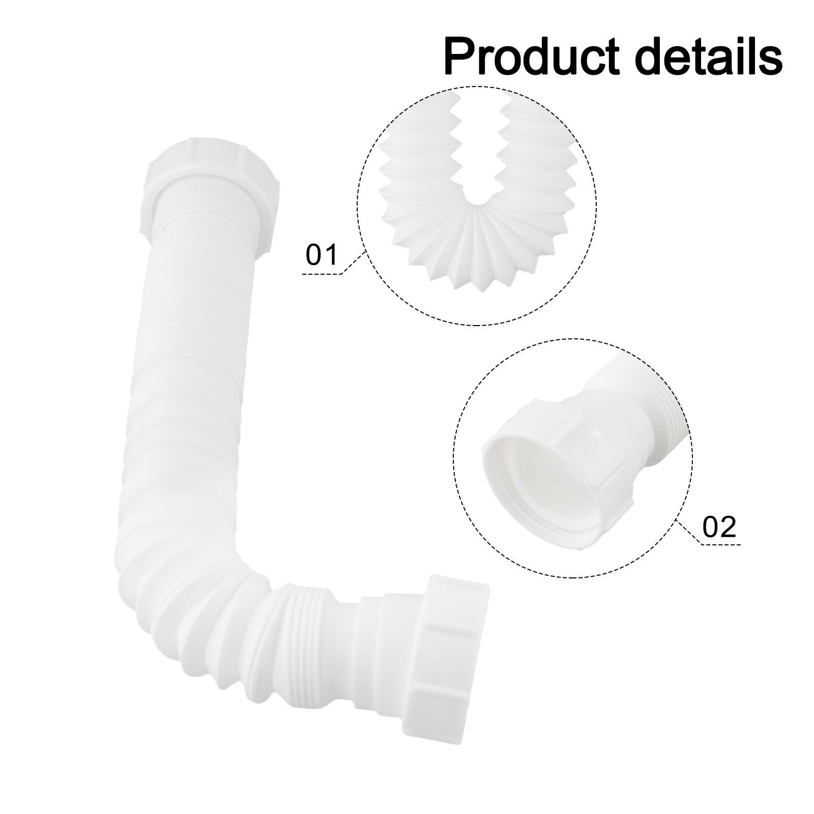 

Easy Install Flexible Sink Drain Pipe with Leak Proof Design and Adapters