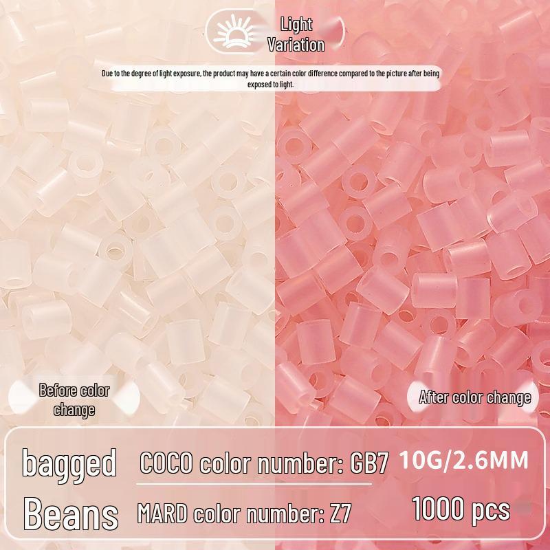 Clear Puzzled Beans Special Color Refill Pack, Black & White, 2.6mm Handmade DIY Fuse Beads Toy Set