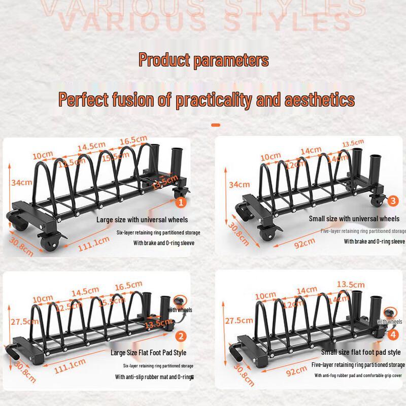 Barbell Plate and Olympic Bar Storage Rack